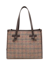 GIANNI CHIARINI - Marcella Check Bag with Long Handles - Brown - LIDIASHOPPING® - Official Website