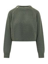 BA&SH - Maglia Corvy Corta con Maniche Raglan - Verde - LIDIASHOPPING® - Official Website