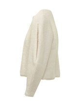 BA&SH - Cardigan Fida con Motivo Jacquard - Bianco - LIDIASHOPPING® - Official Website