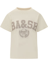 BA&SH - T-shirt Ioni con Stampa College - Bianco - LIDIASHOPPING® - Official Website