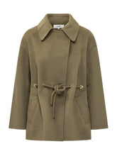 BA&SH - Cappotto Kam con Coulisse in Vita - Verde - LIDIASHOPPING® - Official Website