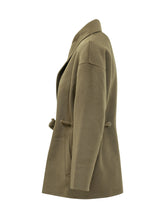 BA&SH - Cappotto Kam con Coulisse in Vita - Verde - LIDIASHOPPING® - Official Website