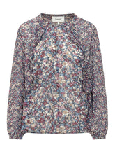 BA&SH - Top Kross con Stampa Floreale - Blu - LIDIASHOPPING® - Official Website