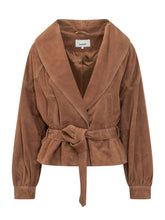 BA&SH - Giacca Manon con Cintura - Marrone - LIDIASHOPPING® - Official Website