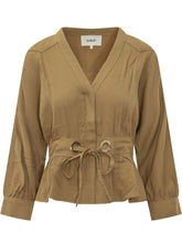 BA&SH - Precila Top with Waist Ties - Beige - LIDIASHOPPING® - Official Website