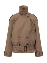 BA&SH - Giacca Corta Winnie con Cintura - Marrone - LIDIASHOPPING® - Official Website