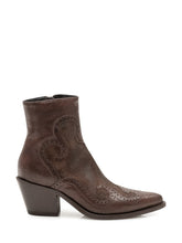 DUCANERO - Stivaletto Western con Motivi Sagomati - Marrone - LIDIASHOPPING® - Official Website