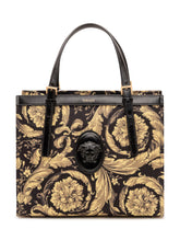 VERSACE - Borsa Tote Media con Motivo Ornamentale - Nero - LIDIASHOPPING® - Official Website