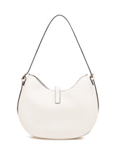 VERSACE - Borsa Hobo Piccola con Emblema - Bianco - LIDIASHOPPING® - Official Website