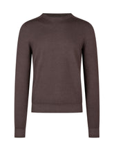 AROVESCIO - Crew Neck Sweater with Ribbed Trims - Brown - LIDIASHOPPING® - Official Website