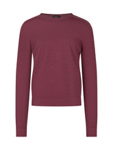 AROVESCIO - Crew Neck Sweater with Ribbed Trims - Red - LIDIASHOPPING® - Official Website