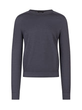 AROVESCIO - Crew Neck Sweater with Ribbed Trims - Blue - LIDIASHOPPING® - Official Website