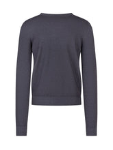 AROVESCIO - Crew Neck Sweater with Ribbed Trims - Blue - LIDIASHOPPING® - Official Website