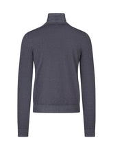 AROVESCIO - Turtleneck Sweater with Ribbed Collar - Blue - LIDIASHOPPING® - Official Website