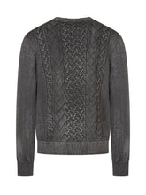 AROVESCIO - Cable Knit Crew Neck Sweater - Grey - LIDIASHOPPING® - Official Website