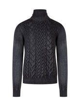 AROVESCIO - Turtleneck Sweater with Cable Knit - Blue - LIDIASHOPPING® - Official Website