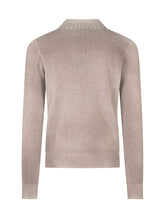 AROVESCIO - Crew Neck Sweater with Ribbed Finishes - Beige - LIDIASHOPPING® - Official Website