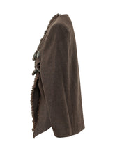 GANNI - Mantella con Chiusure a Alamaro - Marrone - LIDIASHOPPING® - Official Website