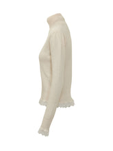 GANNI - Dolcevita con Dettagli in Pizzo - Giallo - LIDIASHOPPING® - Official Website