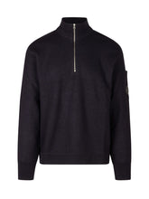 C.P. COMPANY - Maglia Polo in Lana Merino con Collo Alto - Blu - LIDIASHOPPING® - Official Website