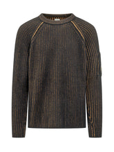 C.P. COMPANY - Ribbed Crewneck Sweatshirt - Orange - LIDIASHOPPING® - Official Website