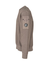 C.P. COMPANY - Felpa Girocollo con Tasca sulla Manica - Grigio - LIDIASHOPPING® - Official Website