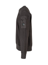 C.P. COMPANY - Felpa Girocollo con Tasca sulla Manica - Nero - LIDIASHOPPING® - Official Website
