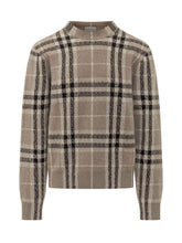 BURBERRY - Dolcevita con Motivo a Rombi - Beige - LIDIASHOPPING® - Official Website