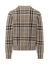BURBERRY - Dolcevita con Motivo a Rombi - Beige - LIDIASHOPPING® - Official Website