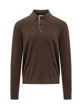 BURBERRY - Polo Marcus a Maniche Lunghe - Marrone - LIDIASHOPPING® - Official Website