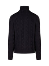 ZANONE - Chioto Cable-Knit Cardigan with High Collar - Blue - LIDIASHOPPING® - Official Website