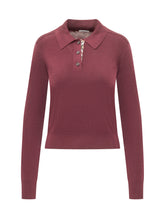 BURBERRY - Mandy Long Sleeve Polo - Red - LIDIASHOPPING® - Official Website