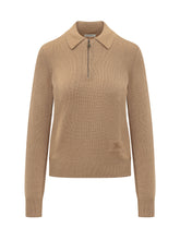 BURBERRY - Cait Half Zip Polo - Beige - LIDIASHOPPING® - Official Website