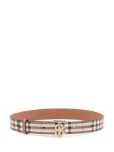BURBERRY - Cintura Check con Fibbia Monogramma - Beige - LIDIASHOPPING® - Official Website