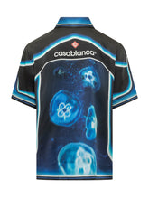 CASABLANCA - Short Sleeve Shirt with Graphic Print - Blue - LIDIASHOPPING® - Official Website