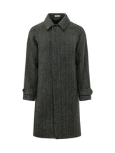 BRERAS - Cappotto Lungo con Motivo Spigato - Verde - LIDIASHOPPING® - Official Website