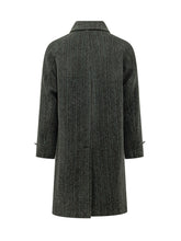 BRERAS - Cappotto Lungo con Motivo Spigato - Verde - LIDIASHOPPING® - Official Website