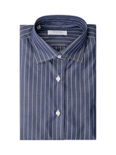 BARBA - Camicia a Righe Verticali - Blu - LIDIASHOPPING® - Official Website