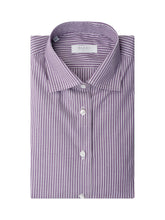 BARBA - Camicia a Righe Sottili - Viola - LIDIASHOPPING® - Official Website