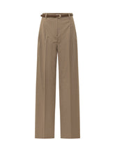 MAX MARA STUDIO - Pantaloni Mstlago a Gamba Ampia con Cintura - Beige - LIDIASHOPPING® - Official Website