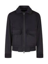 CORNELIANI - Jacket with Zip and Flap Pockets - Blue - LIDIASHOPPING® - Official Website