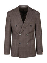 CORNELIANI - Abito Doppiopetto con Motivo a Quadri - Marrone - LIDIASHOPPING® - Official Website