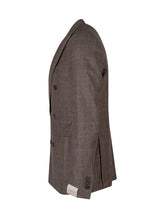 CORNELIANI - Abito Doppiopetto con Motivo a Quadri - Marrone - LIDIASHOPPING® - Official Website