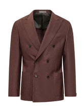 CORNELIANI - Double Breasted Blazer with Peak Lapels - Red - LIDIASHOPPING® - Official Website