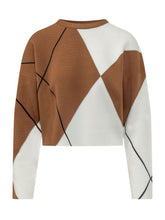 MAX MARA - Maglia Girocollo con Motivo Geometrico - Marrone - LIDIASHOPPING® - Official Website