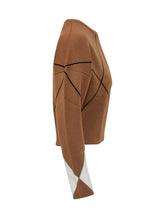 MAX MARA - Maglia Girocollo con Motivo Geometrico - Marrone - LIDIASHOPPING® - Official Website