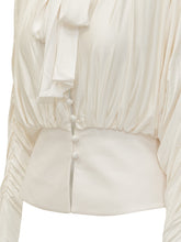 SELF-PORTRAIT - Top con Collo a Fiocco - Bianco - LIDIASHOPPING® - Official Website
