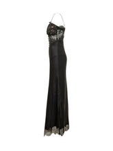 SELF-PORTRAIT - Abito Midi con Corpetto in Pizzo - Nero - LIDIASHOPPING® - Official Website