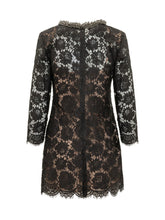 SELF-PORTRAIT - Abito Corto in Pizzo con Collo Decorato - Nero - LIDIASHOPPING® - Official Website