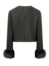 SELF-PORTRAIT - Giacca Corta con Bottoni a Cuore - Nero - LIDIASHOPPING® - Official Website